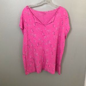 Fresh Produce 1X cap sleeved banded tunic.